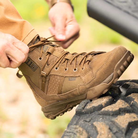 5.11 Tactical A/T 6-Inch Non-Zip Boots, Style 12440 Dark Coyote Size 14.0 R - Picture 9 of 9